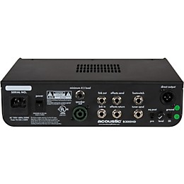 Open Box Acoustic B300HD 300W Bass Amp Head Level 2  888365988764