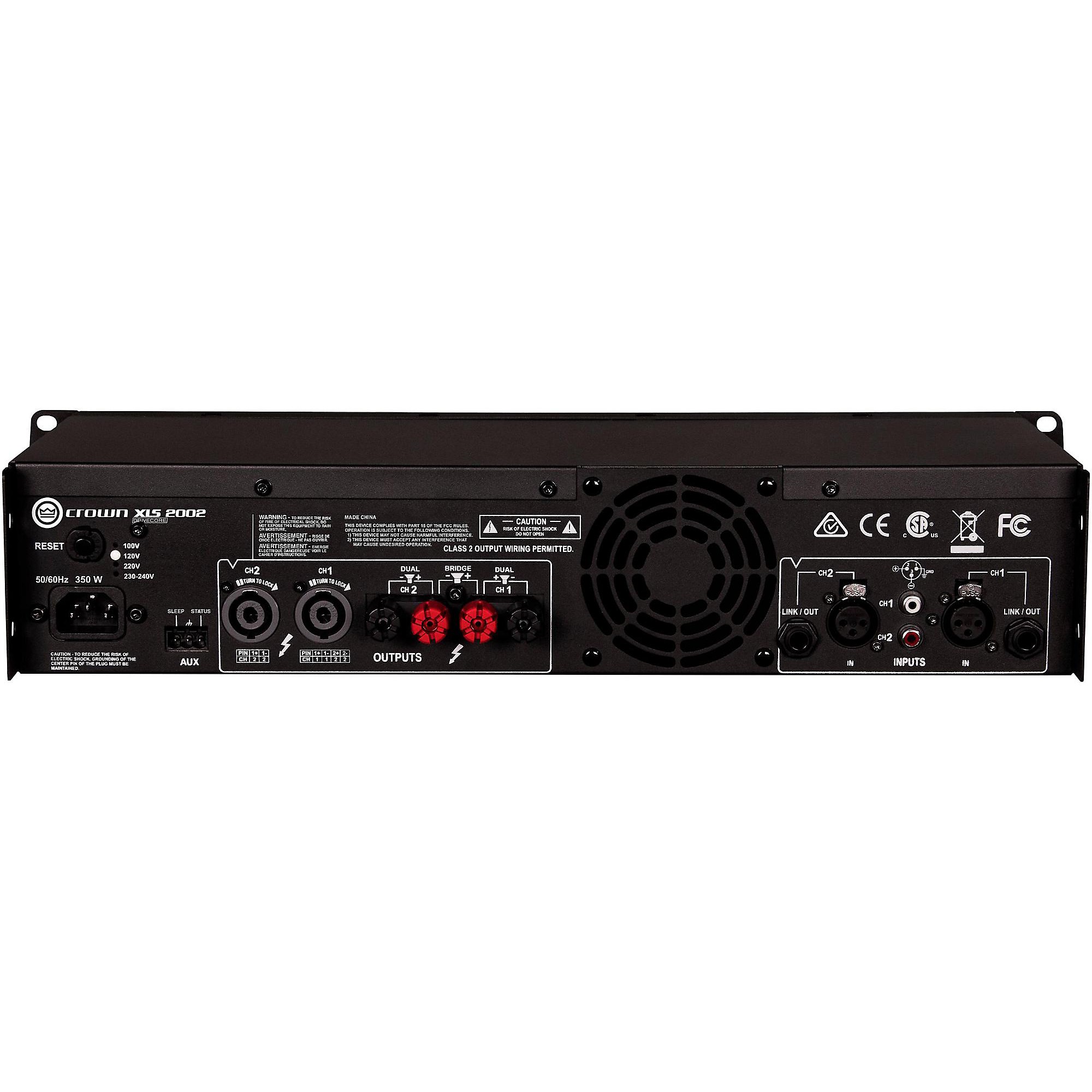 Crown XLS1502 2-Channel 525W Power Amplifier With Onboard Crown XLS1502 2-Channel 525W Power Amplifier With Onboard