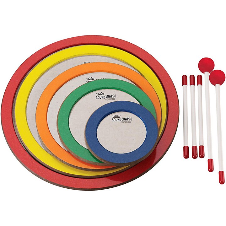 Remo Sound Shapes 5-Piece Not So Loud Circle Pack 6, 8.25, 10.5