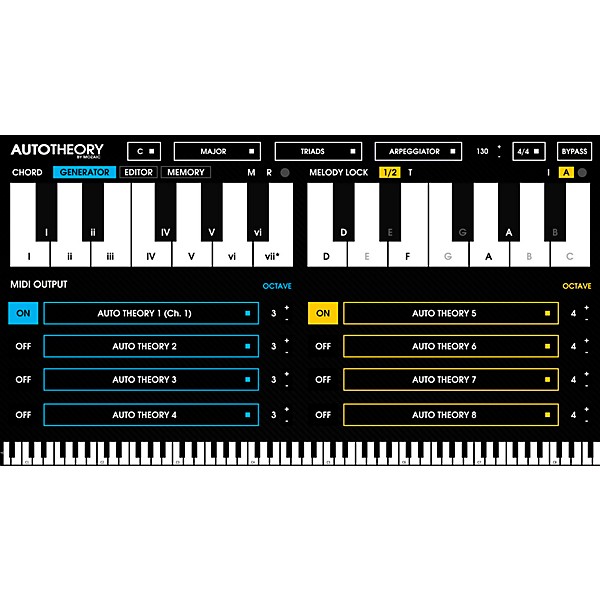 Mozaic Beats AutoTheory Automatic Chord Mapping Plug-in Software Download