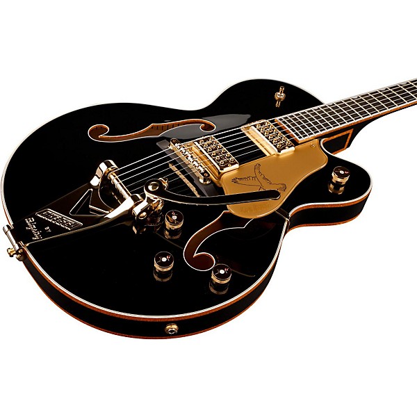 Gretsch Guitars G6139T-CB Black Falcon Center-Block Limited Edition Single Cutaway Electric Guitar Black/Gold