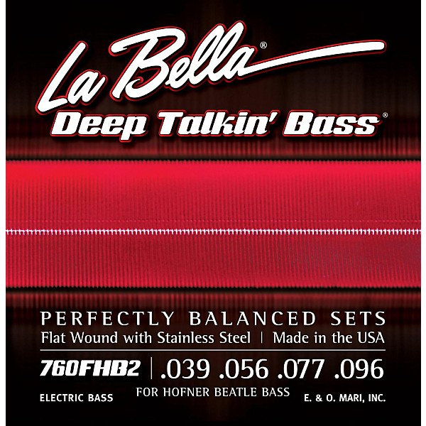 La Bella 760FHB2 Beatle Bass Flat Wound Light Electric Bass Strings