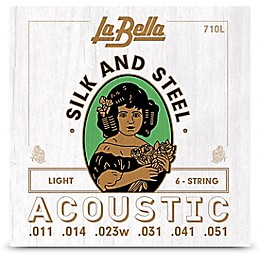 La Bella 710L Silk & Steel Light Acoustic Guitar Strings
