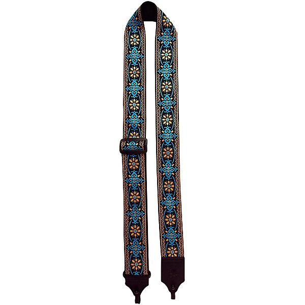 LM Products 2" Retro Style Cotton Banjo Strap Turquoise