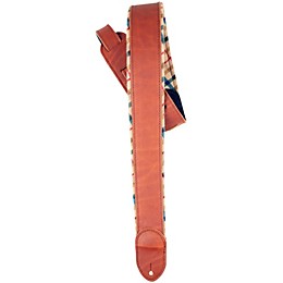 LM Products 2" Brown Ballglove/Flannel Reversible Guitar Strap Tan