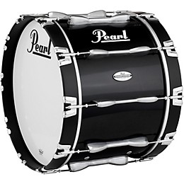 Open Box Pearl Championship Maple Marching Bass Drum 20x14 Inch Level 2 Midnight Black 888365999326