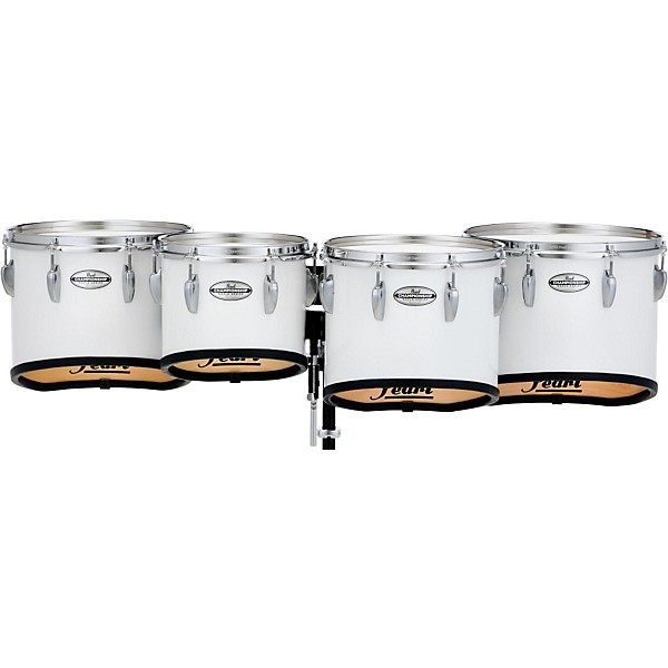 Pearl Championship Maple Marching Tenor Drums Quad Sonic Cut 10 in. Pure White