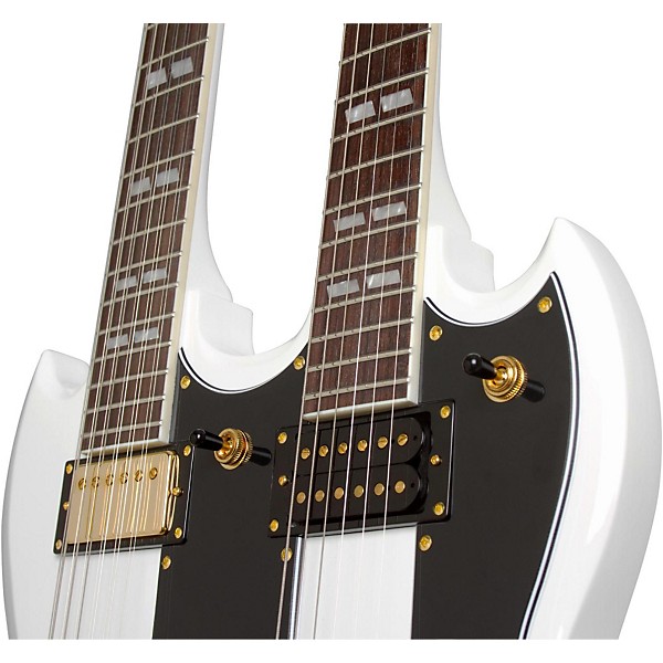 Epiphone G-1275 Custom Double Neck Limited-Edition Electric Guitar Alpine White