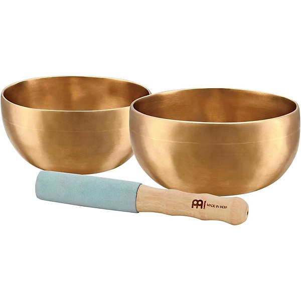 MEINL Sonic Energy 2-Piece Universal Singing Bowl Set With Resonant Mallet 4.5 and 4.9 in.