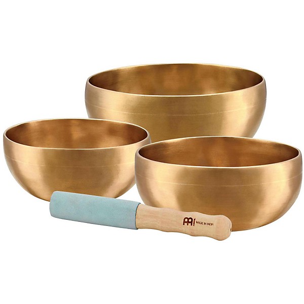 MEINL Sonic Energy 3-piece Universal Singing Bowl Set With Resonant Mallet 4.9, 5.5, 5.9 in.