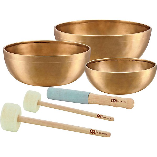 Open Box MEINL Sonic Energy 3-Piece Energy Series Singing Bowl Set Level 1 9, 10.2, 11.4 in.