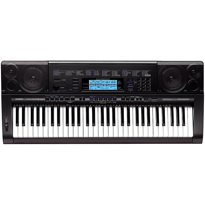 Open Box Casio CTK-5000 Portable Keyboard with AD12 Adapter