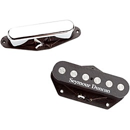 Open Box Seymour Duncan QUARTER 11208 14 POUND PICKUP FOR TELE SET BLACK AND CHROME Level 1 Black & Chrome