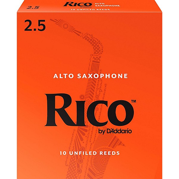 Rico Alto Saxophone Reeds, Box of 10 Strength 2.5