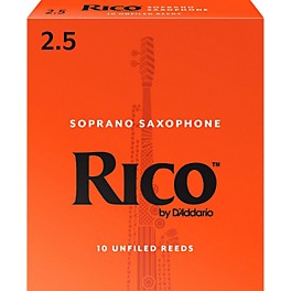 Rico Soprano Saxophone Reeds, Box of 10 1.5 Rico Soprano Saxophone Reeds, Box of 10 2.5