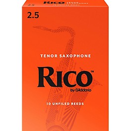 Rico Tenor Saxophone Reeds, Box of 10 Strength 2 Rico Tenor Saxophone Reeds, Box of 10 Strength 2.5