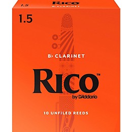 Rico Bb Clarinet Reeds, Box of 10 Strength 1.5