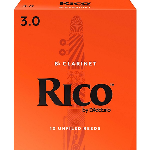 Rico Bb Clarinet Reeds, Box of 10 Strength 3