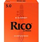 Rico Bb Clarinet Reeds, Box of 10 Strength 3 thumbnail