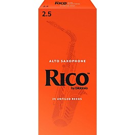 Rico Alto Saxophone Reeds, Box of 25 Strength 3.5 Rico Alto Saxophone Reeds, Box of 25 Strength 2.5