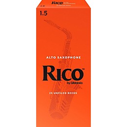 Rico Alto Saxophone Reeds, Box of 25 Strength 1.5