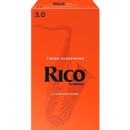 Rico Tenor Saxophone Reeds, Box of 25 Strength 2.5 Rico Tenor Saxophone Reeds, Box of 25 Strength 3