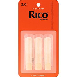 Rico Bb Clarinet Reeds, Box of 3 Strength 2.5 Rico Bb Clarinet Reeds, Box of 3 Strength 2