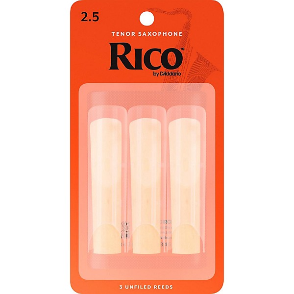 Rico Tenor Saxophone Reeds, Box of 3 Strength 2.5