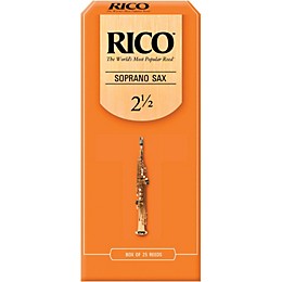 Rico Soprano Saxophone Reeds, Box of 25 Strength 3