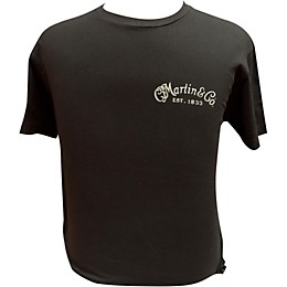 Martin Guitar Body On Back T-Shirt Black Medium
