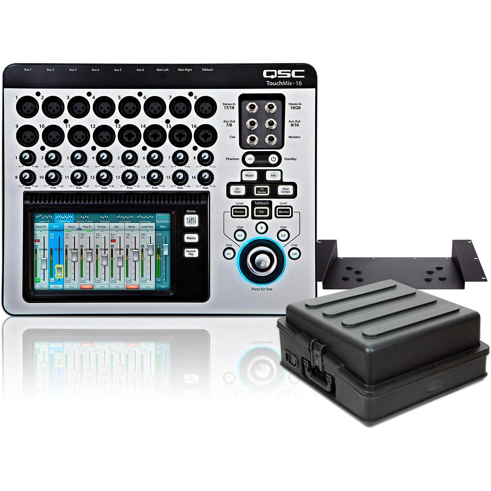 QSC TouchMix-16 Compact Digital Mixer with Rackmount Kit and Case | Guitar  Center