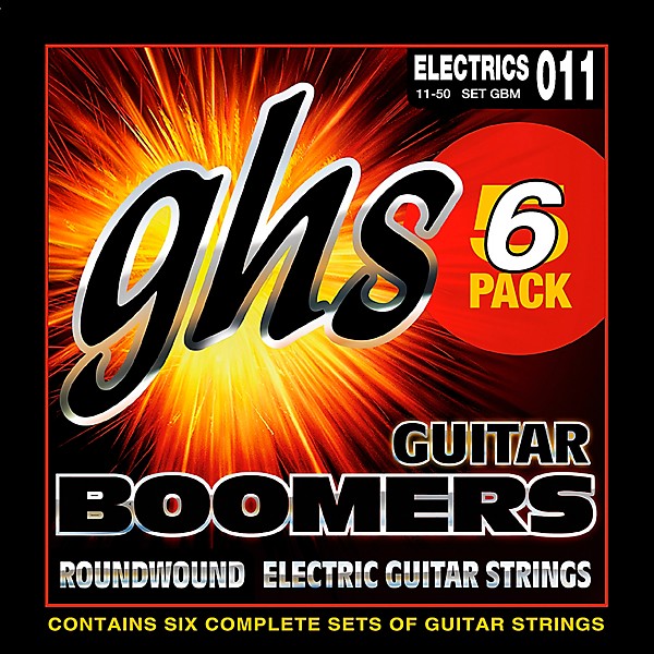 GHS Boomers GBM Medium Electric Guitar String (11-50) 5-Pack