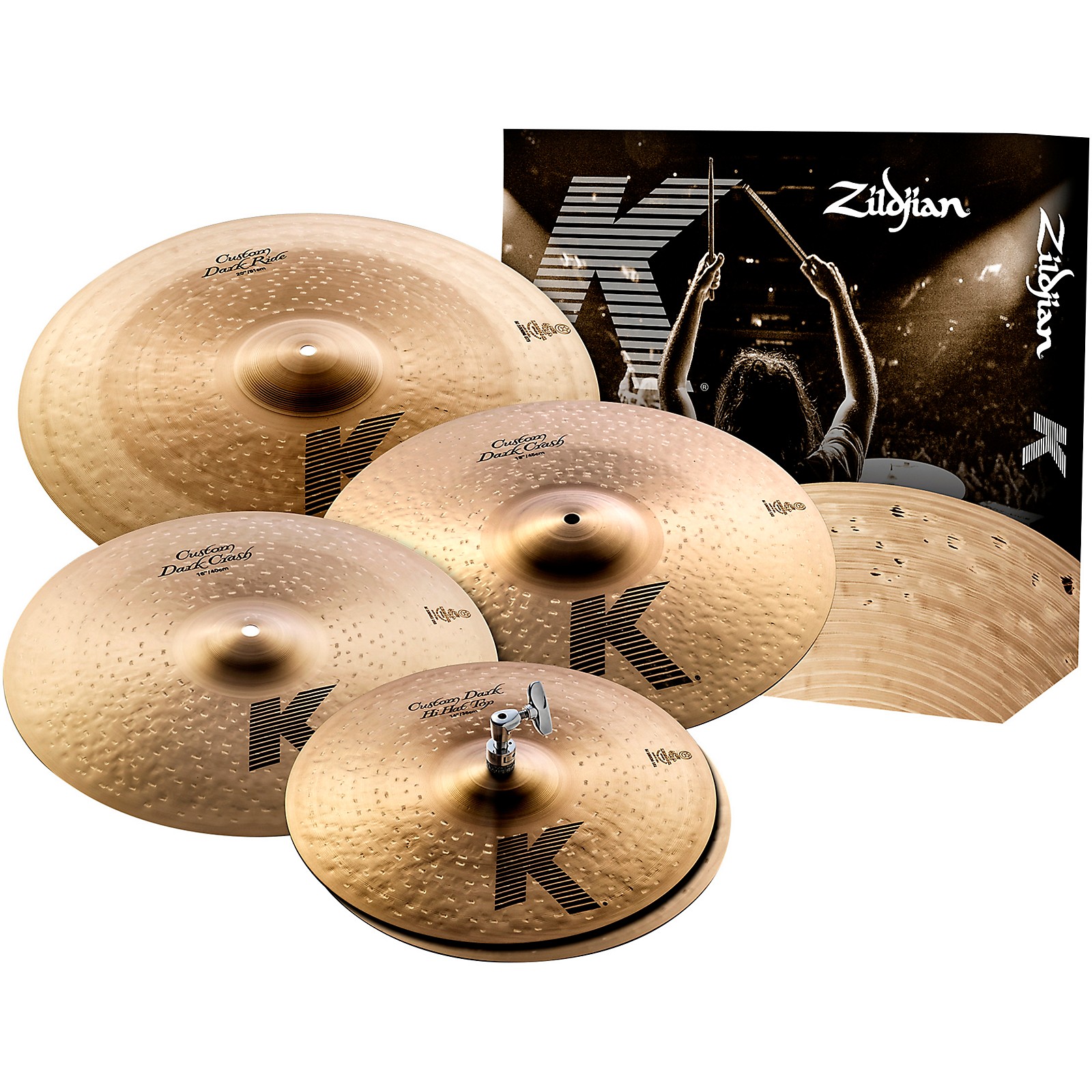 Zildjian K Custom Dark Cymbal Pack With Free 18