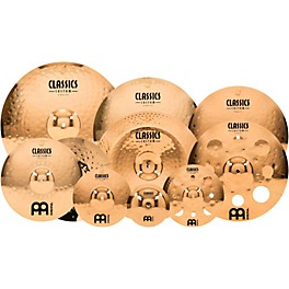 MEINL Classics Custom Triple Bonus Pack Cymbal Box Set With Free 8" Bell, 10" Splash, 12" Trash Splash