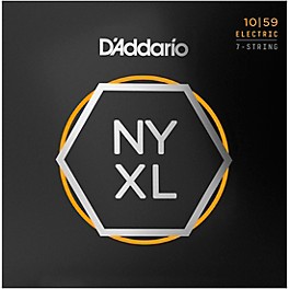 D'Addario NYXL1059 7-String Light Nickel Wound Electric Guitar Strings (10-59)