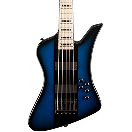 Jackson David Ellefson Signature Kelly Bird V Electric Bass Blue Burst Maple Fingerboard