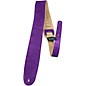 Perri's Leather Guitar Strap with Reversable Natural Suede Backing Purple 2 in. thumbnail