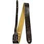 Perri's Italian Garment Leather Guitar Strap with Premium Suede Backing Vintage Brown 2" Width