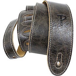 Perri's Italian Garment Leather Guitar Strap with Premium Suede Backing Vintage Brown 2" Width