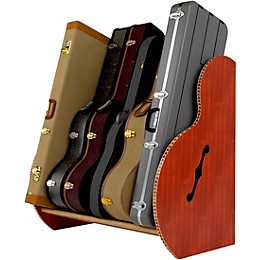 A&S Crafted Products Studio Deluxe Special-Edition Guitar Case Rack Mahogany Short Size (5-7 Cases)
