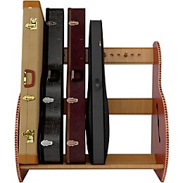 A&S Crafted Products Studio Deluxe Special-Edition Guitar Case Rack Mahogany Short Size (5-7 Cases)