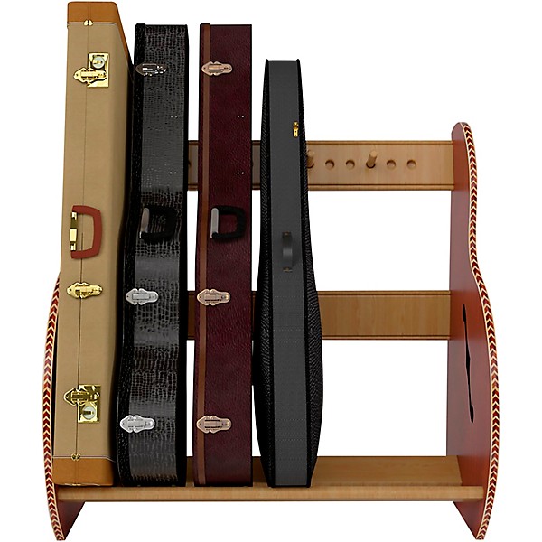 A&S Crafted Products Studio Deluxe Special-Edition Guitar Case Rack Mahogany Short Size (5-7 Cases)