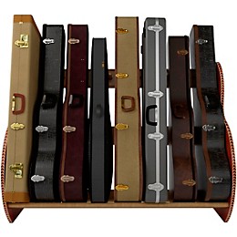 A&S Crafted Products Studio Deluxe Special-Edition Guitar Case Rack Mahogany Full Size (7-9 Cases)