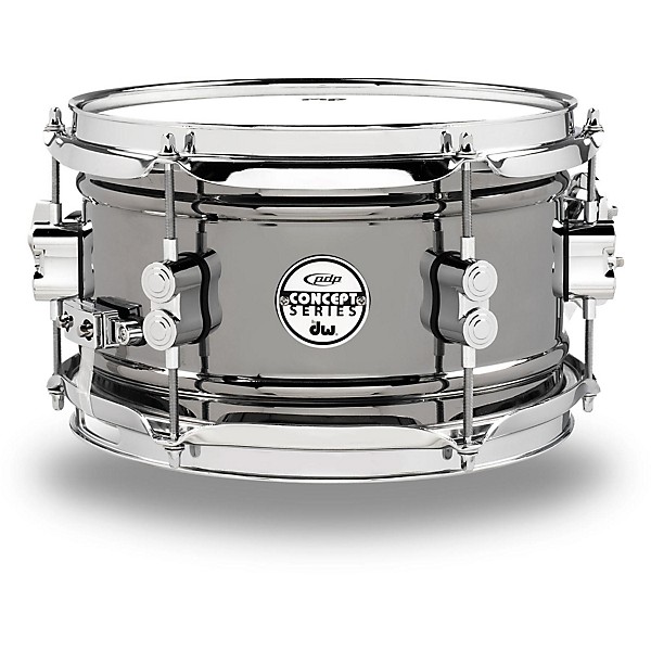 Open Box PDP by DW Concept Series Black Nickel Over Steel Snare Drum Level 2 10x6 Inch 197881069001