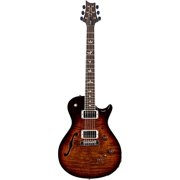 PRS P245 Semi-Hollow Electric Guitar Black Gold Burst