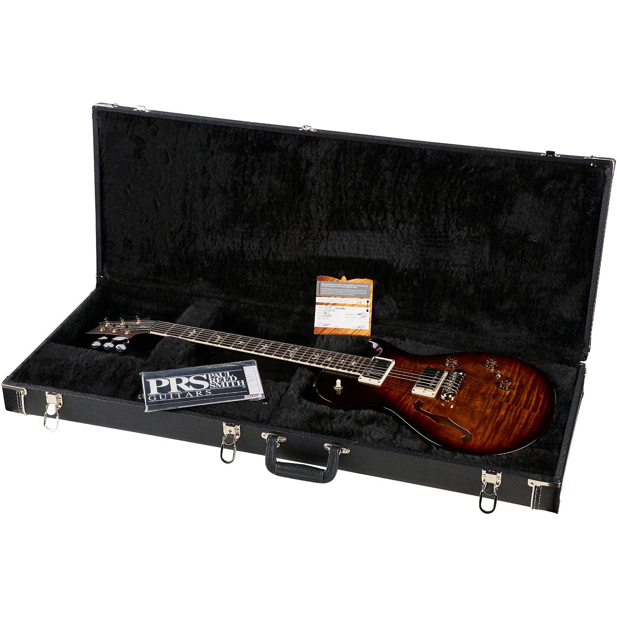 Platinum PRS P245 Semi-Hollow Electric Guitar Black Gold
