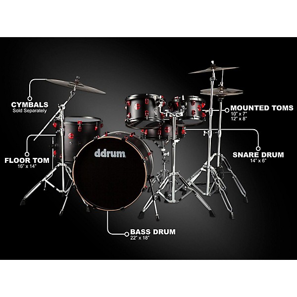 ddrum Hybrid 5-Piece Player Shell Pack