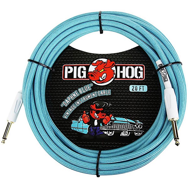 Pig Hog Instrument Cable 20 ft. Daphne Blue