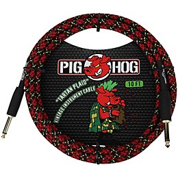 Pig Hog Instrument Cable 10 ft. Tartan Plaid