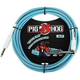 Pig Hog Right Angle Instrument Cable 20 ft. Tartan Plaid Pig Hog Right Angle Instrument Cable 10 ft. Daphne Blue